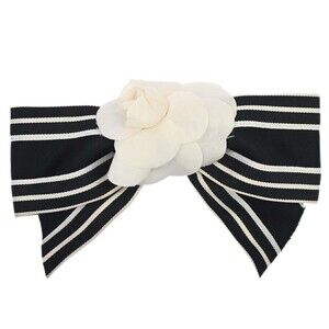 Chanel Camellia Hair Barrette Satin